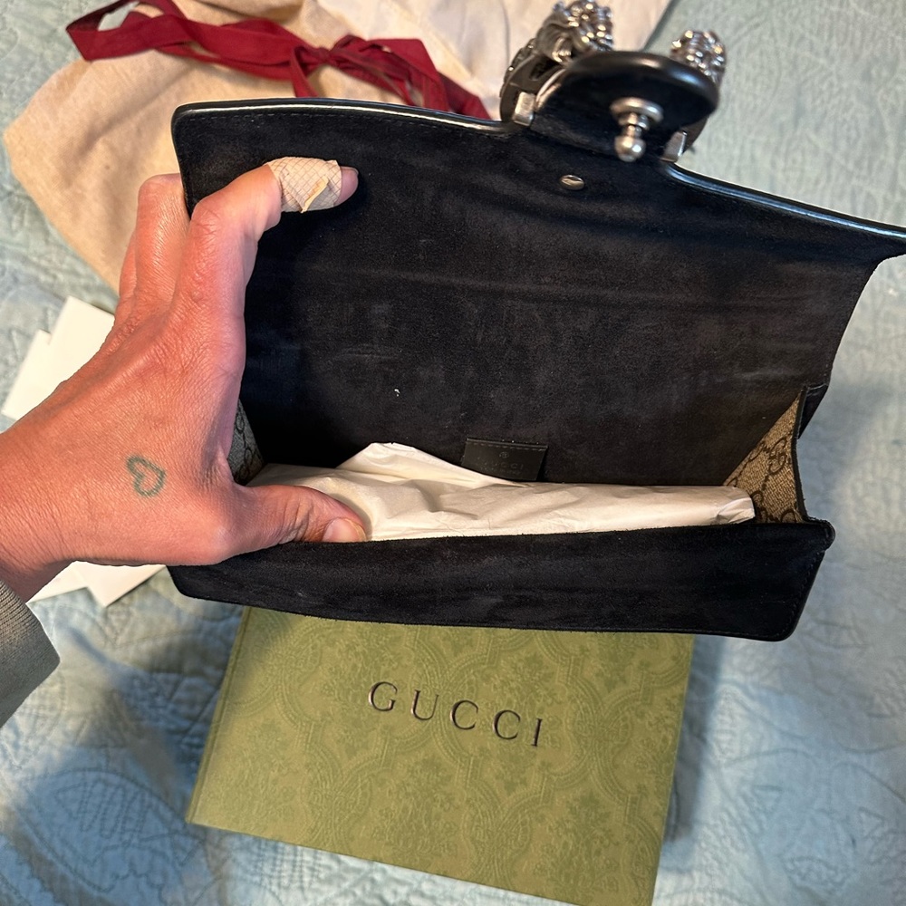 DIONYSUS RECTANGULAR BAG black suede - Picture 6 of 15